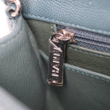 Chanel Mini Square Green Caviar SHW - s24