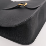Hermes Halzan 25 Black GHW - U