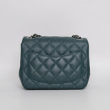 Chanel Mini Square Green Caviar SHW - s24