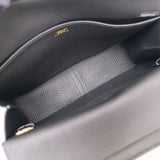 Hermes Halzan 25 Black GHW - U