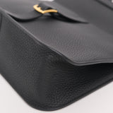 Hermes Halzan 25 Black GHW - U