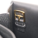 Hermes Halzan 25 Black GHW - U