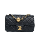 Chanel Mini Rec Pearl Crush Black GHW - (BRANDNEW)