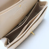 Chanel Double Flap Medium Beige Claire GHW - (MICROCHIP)