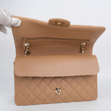 Chanel Double Flap Medium Dark Beige - s25