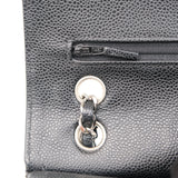 Chanel Double Flap Medium Black SHW - s11