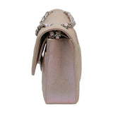 Chanel Double Flap Medium Chevron Iridescent Beige SHW - s24