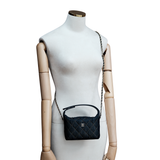 Chanel Classic Mini Hobo Pouch w/ Chain Dark Blue Denim
