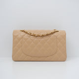 Chanel Double Flap Medium Beige Claire GHW - (MICROCHIP)
