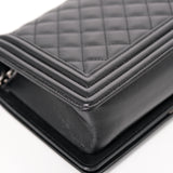 Chanel Le Boy Old Medium Black RHW - s28