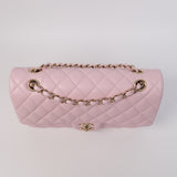 Chanel Double Flap Medium Pink GHW - s31