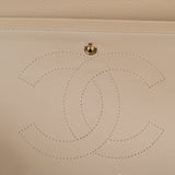 Chanel Beige Double Flap Jumbo Beige Clair -s17