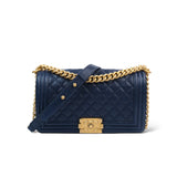 Chanel Le Boy Old Medium Blue -s27