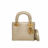 Dior Mini Lady D Phython Gold