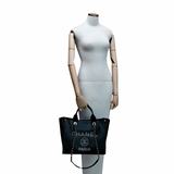 Chanel Deauville Tote Black Caviar GHW - s28