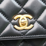 Chanel WOC Black Lambskin Pearl Crush GHW - s30