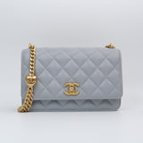 HOLD | Chanel WOC Gray Sweetheart - (MICROCHIP)