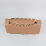 Chanel Double Flap Medium Dark Beige - s25