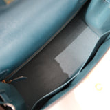 Hermes Kelly 28 Sellier Vert Bosphere GHW - T