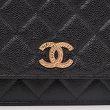 Chanel Seasonal WOC Black Caviar GHW - (MICROCHIP)