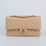 Chanel Double Flap Medium Beige Claire -(MICROCHIP)