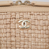 Chanel Mini Bowling Bag Raffia GHW