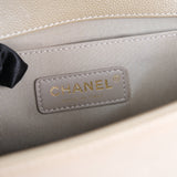 Chanel Chevron Le Boy Dark Beige - S25