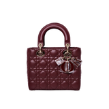 HOLD | Lady Dior Small Burgundy GHW - (BRANDNEW)
