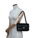 Chanel Double Flap Small Black GHW - (MICROCHIP)