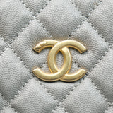 HOLD | Chanel Coco Handle Shopping Tote Grey GHW - 27