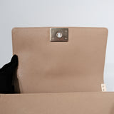 Chanel Chevron Le Boy Old Medium Dark Beige GHW