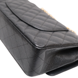 Chanel Double Flap Medium Black Caviar GHW - (MICROCHIP)