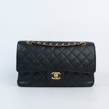 Chanel Double Flap Medium Black s13