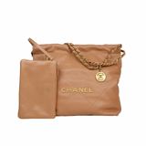 Chanel 22 Small Caramel Ghw - (MICROCHIP)