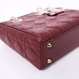 HOLD | Lady Dior Small Burgundy GHW - (BRANDNEW)