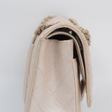 Chanel Double Flap Pearly Beige Medium -s16