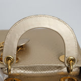 Dior Mini Lady D Phython Gold