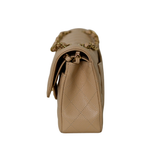 Chanel Double Flap Small Beige Claire GHW - (MICROCHIP)
