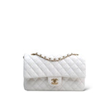 HOLD / Chanel Double Flap Medium White - GHW