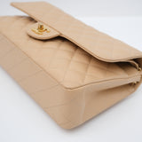 Chanel Double Flap Medium Beige Claire GHW - (MICROCHIP)