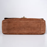 Chanel Maxi Flap 32CM Suede Camel GHW