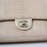 Chanel Double Flap Medium Iridescent Python GHW