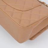 Chanel Double Flap Medium Dark Beige - s25