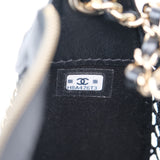 Chanel 2025SS Mesh & Shiny Lambskin Clutch with Chain