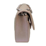 Chanel Double Flap Medium Chevron Iridescent Beige SHW - s24