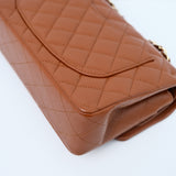 Chanel Double Flap Small Dark Caramel GHW - (MICROCHIP)