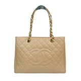 Chanel GST Beige Caviar GHW - s19