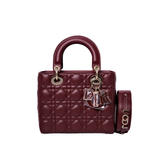 HOLD | Lady Dior Small Burgundy GHW - (BRANDNEW)