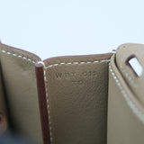 Hermes Halzan Mini Etoupe Swift PHW - W