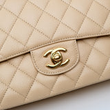 Chanel Double Flap Medium Beige -s16